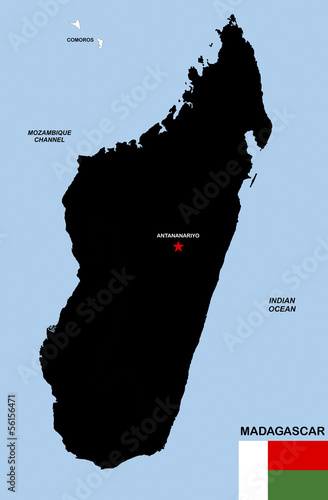 Illustration: madagascar map madagascar map