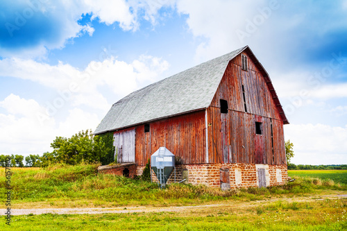 Photo: American Farmland With Blue Cloudy Sky American Farmland With Blue Cloudy Sky