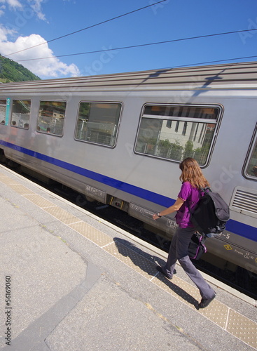 Photo: train en gare de bourg saint maurice - savoie train en gare de bourg saint maurice - savoie