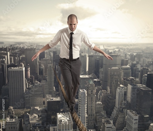 Photo: Equilibrist businessman Equilibrist businessman