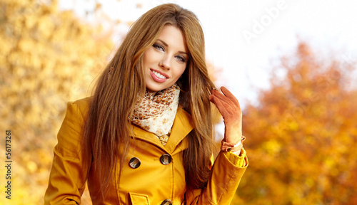 Photo: autumn woman on leafs autumn woman on leafs