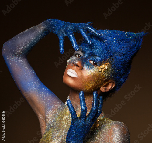Photo: Beautiful woman with bodyart Beautiful woman with bodyart