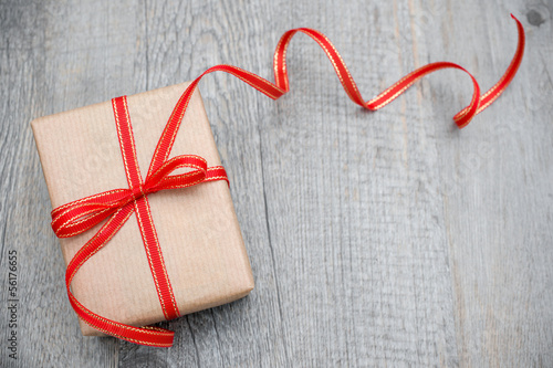 Photo: Gift box with red bow Gift box with red bow