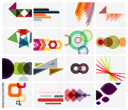 Vector: Modern geometrical art background templates Modern geometrical art background templates