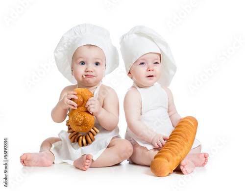 Photo: funny bakers babies boy and girl funny bakers babies boy and girl
