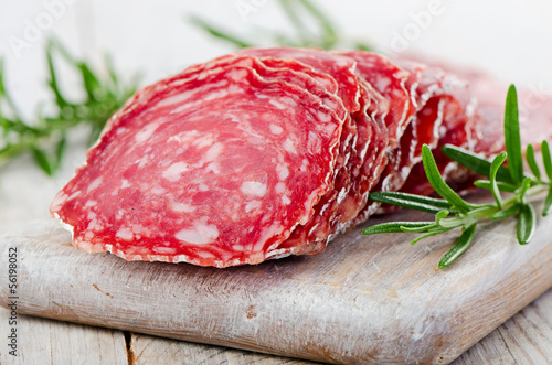 Photo: Slices of salami Slices of salami