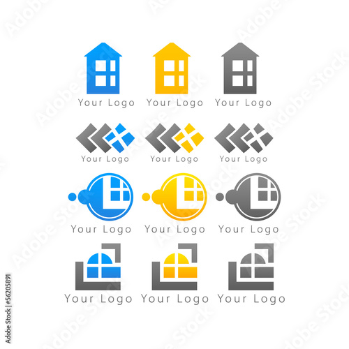 Vector: Business brand marks on white background Business brand marks on white background