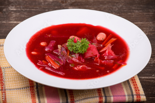 Photo: Russian and ukraine cuisine - borsch Russian and ukraine cuisine - borsch