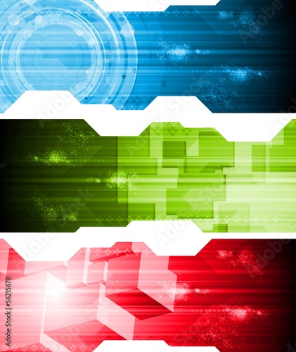 Vector: Abstract technology vector banners Abstract technology vector banners