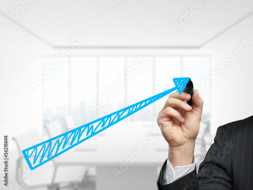 Photo: hand drawing arrow hand drawing arrow