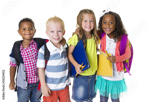 Photo: Elementary School Kids Group Isolated Elementary School Kids Group Isolated