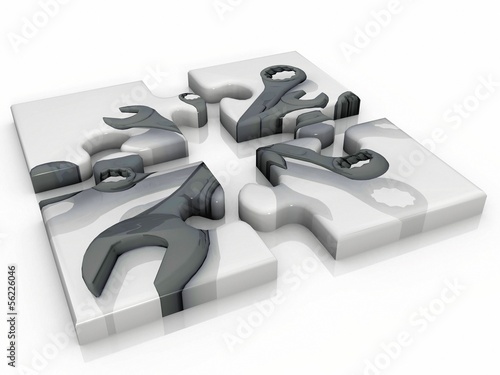 Illustration: the puzzle key of work the puzzle key of work