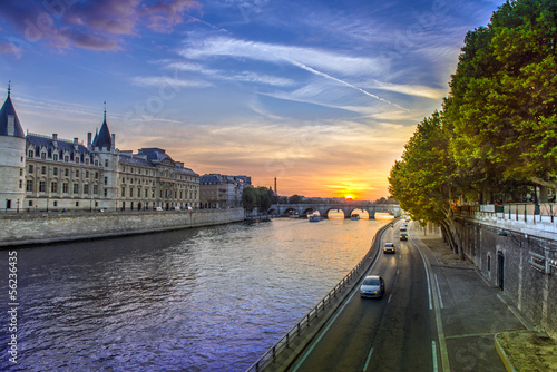 Photo: Sunset landscape in Paris Sunset landscape in Paris