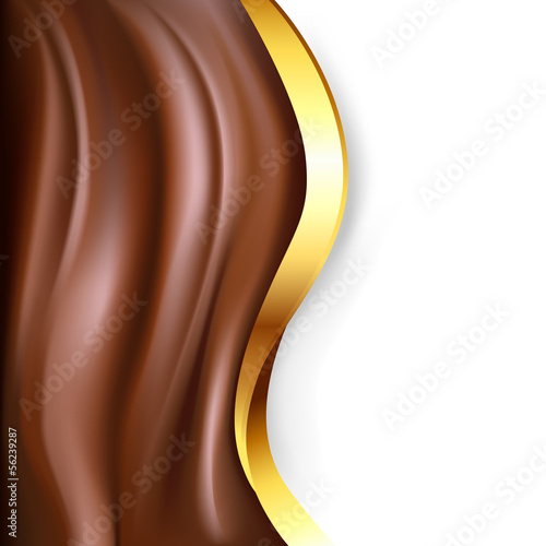 Vector: chocolate background with gold chocolate background with gold