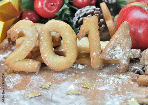 Photo: 2014 en pâte sablée 2014 en pâte sablée