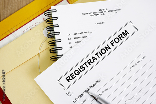 Photo: Blank registration form Blank registration form