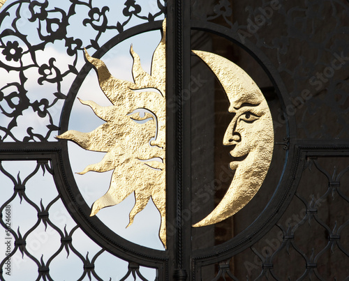 Photo: moon and sun moon and sun