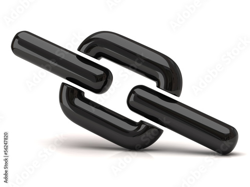 Illustration: Black chain icon Black chain icon