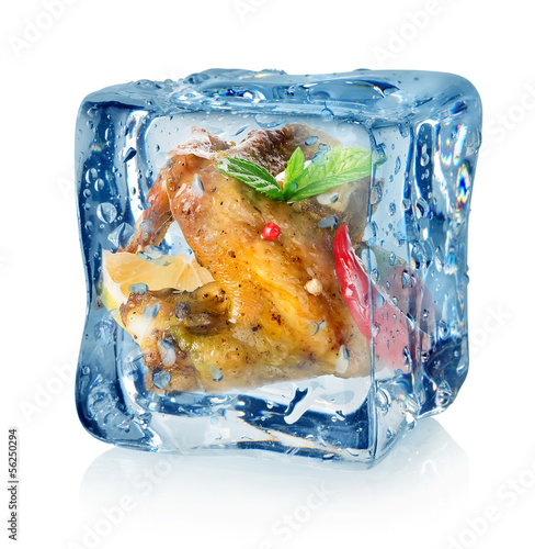 Photo: Chicken wings in ice cube Chicken wings in ice cube