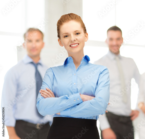 Photo: smiling businesswoman smiling businesswoman
