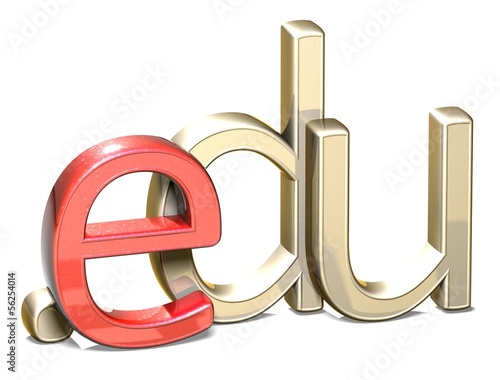 Illustration: 3D Internet Domain on white background 3D Internet Domain on white background