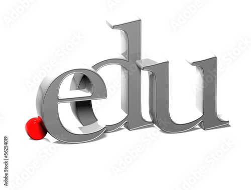 Illustration: 3D Internet Domain on white background 3D Internet Domain on white background