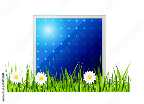 Vector: Vector solar panel. Icon. Vector solar panel. Icon.