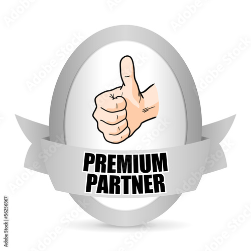 Vector: wappen metall rund premium partner I wappen metall rund premium partner I