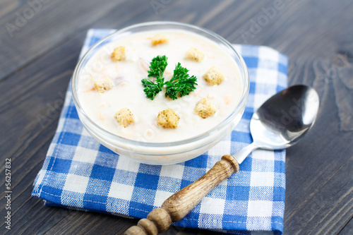 Photo: Bowl of cheese soup Bowl of cheese soup
