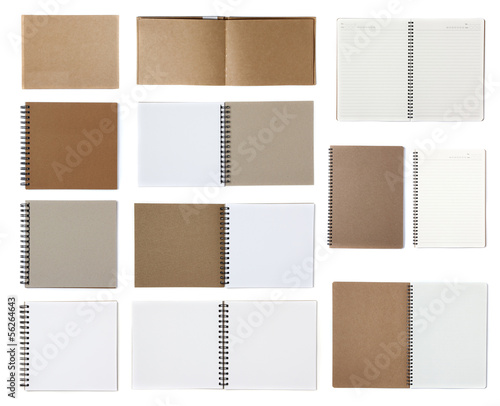 Photo: Notebook paper isolated on white background Notebook paper isolated on white background