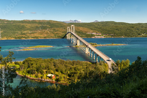 Photo: Tjelsund bridge at Lofoten in northern Norway Tjelsund bridge at Lofoten in northern Norway