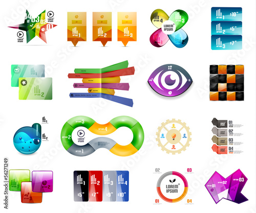 Vector: Set of infographic templates and elements Set of infographic templates and elements