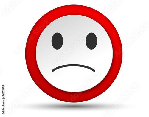 Vector: Icon Smiley rot traurig Icon Smiley rot traurig
