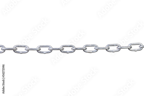 Photo: Metal chain isolated on white Metal chain isolated on white
