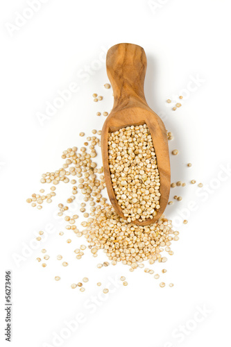 Photo: white quinoa in a wooden bowl white quinoa in a wooden bowl