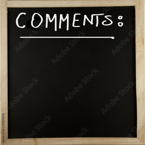 Photo: Blackboard comments Blackboard comments