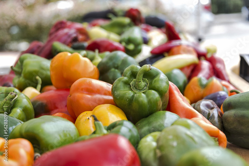 Photo: Fresh garden vegetables at a farmer's market Fresh garden vegetables at a farmer's market