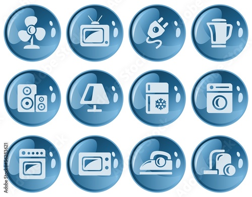 Vector: Home electronics button set Home electronics button set