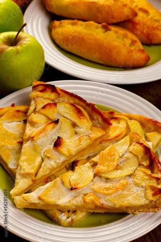 Photo: Apple pie on the table Apple pie on the table
