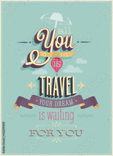 Vector: Vintage Travel Poster. Vector illustration. Vintage Travel Poster. Vector illustration.