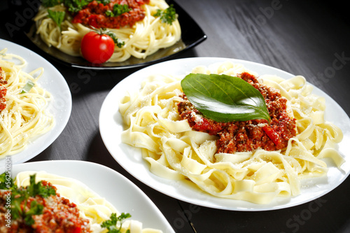 Photo: Spaghetti bolognese with basil Spaghetti bolognese with basil