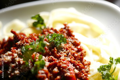 Photo: Spaghetti bolognese with basil Spaghetti bolognese with basil