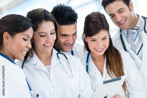 Photo: Doctors with a tablet Doctors with a tablet