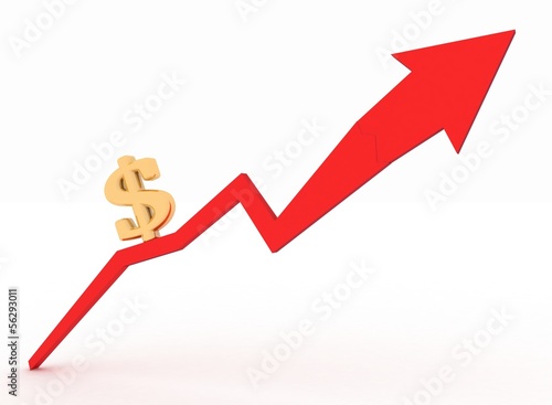 Illustration: Graphic of success concept. 3d render. Graphic of success concept. 3d render.