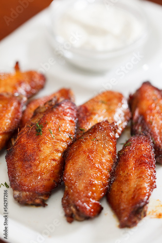 Photo: Chicken wings with sauce Chicken wings with sauce