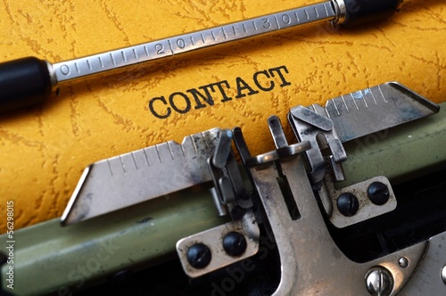 Photo: Contact on typewriter Contact on typewriter