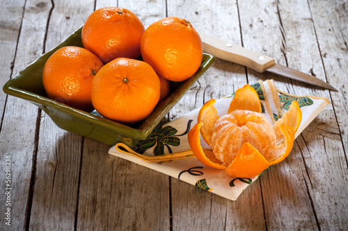 Photo: Bowl With Honey Tangerines Bowl With Honey Tangerines