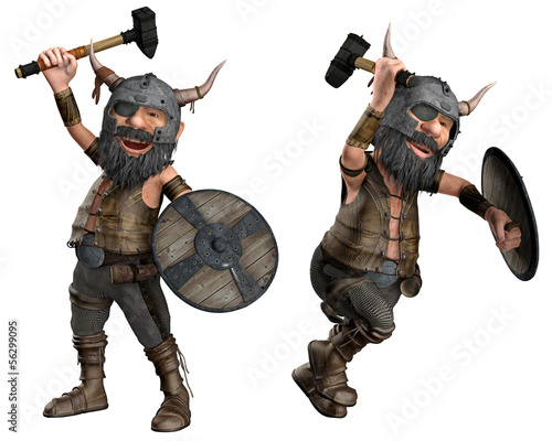 Illustration: Vikinger-Mann Cartoon Vikinger-Mann Cartoon