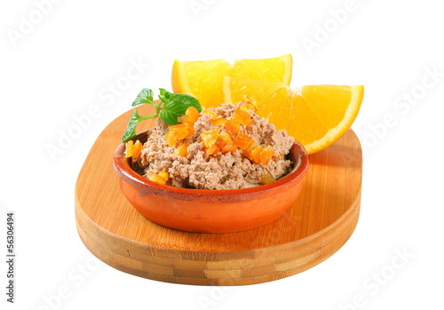Photo: Meat spread with orange succade Meat spread with orange succade