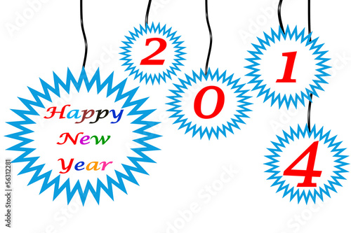 Illustration: Happy New Year 2014 Happy New Year 2014